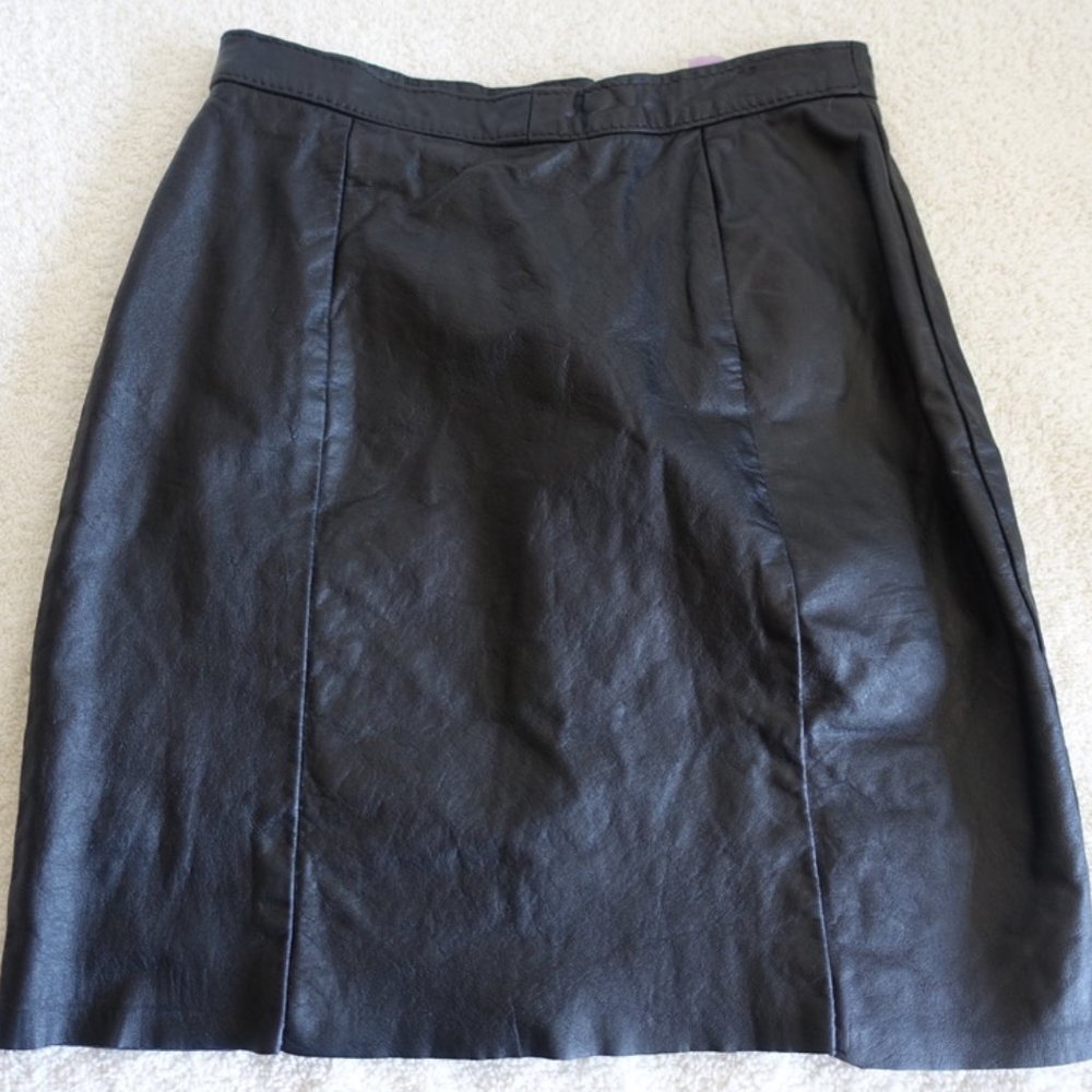 Leather Black Skirt